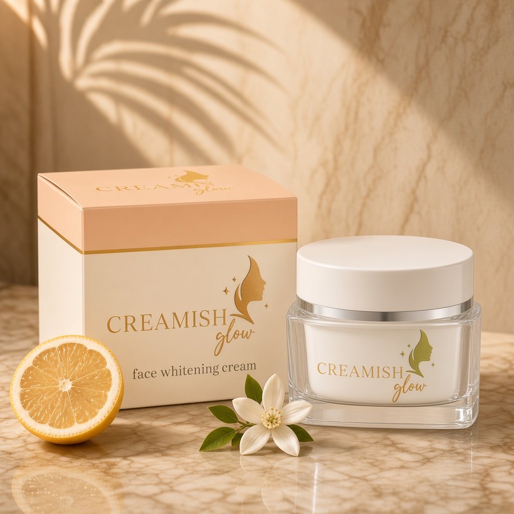 Creamish Glow Face Whitening Radiance Cream with citrus extracts and botanicals